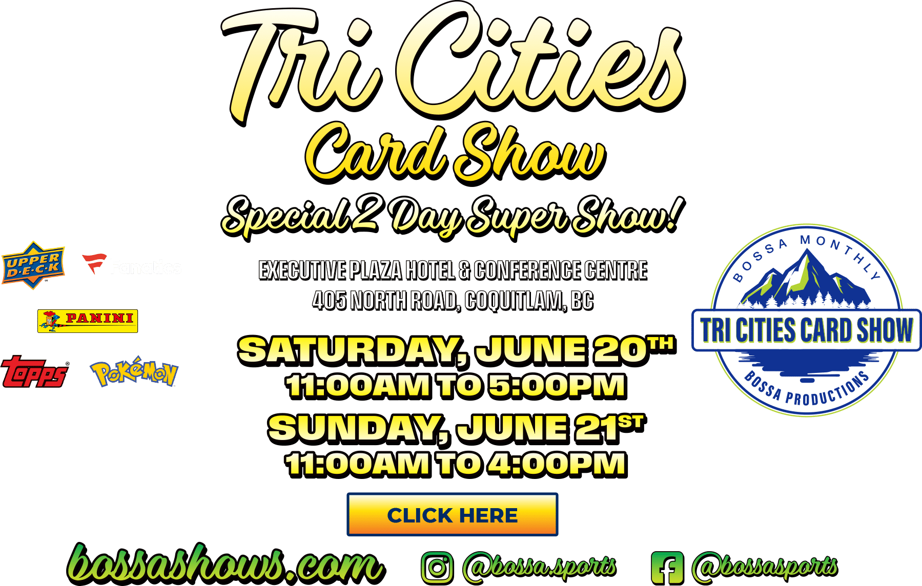 Bossa Productions Tri Cities Card Show - Bossa Productions